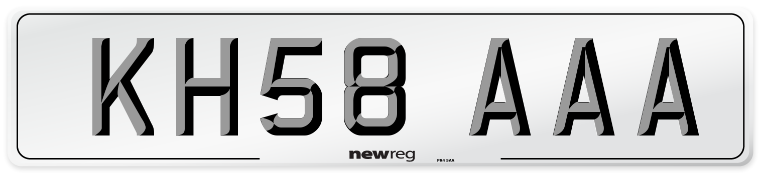 KH58 AAA Number Plate from New Reg